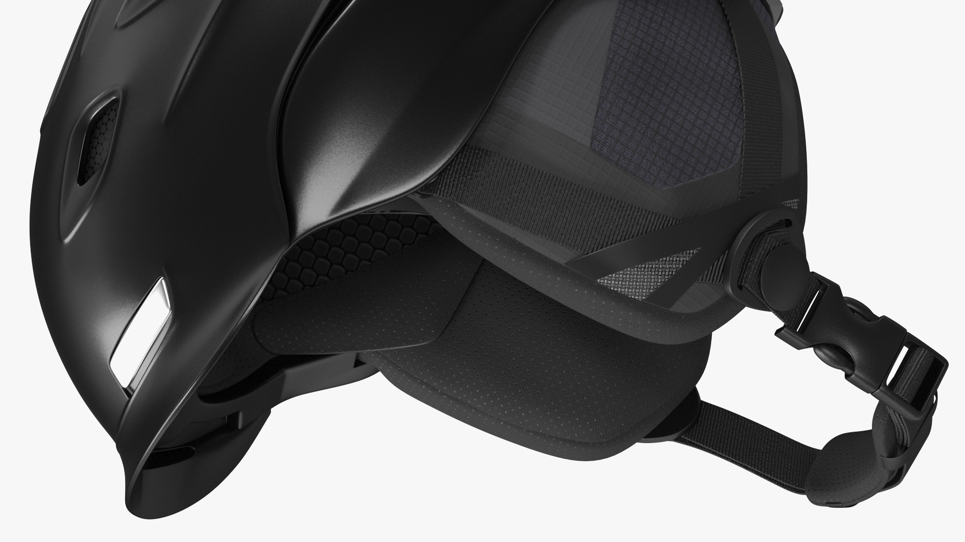 3D Mens Snow Helmet Matte Black model