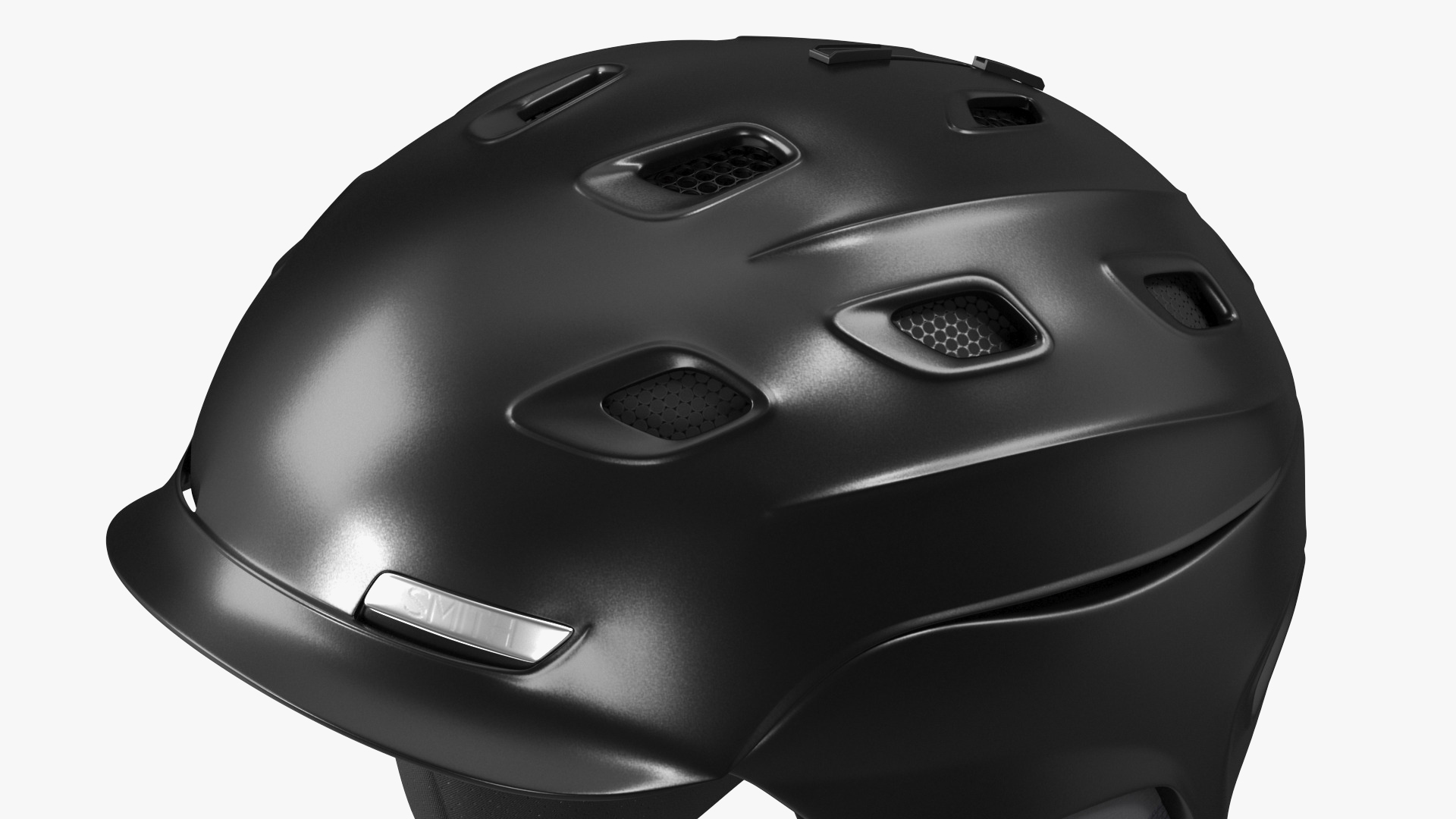 3D Mens Snow Helmet Matte Black model