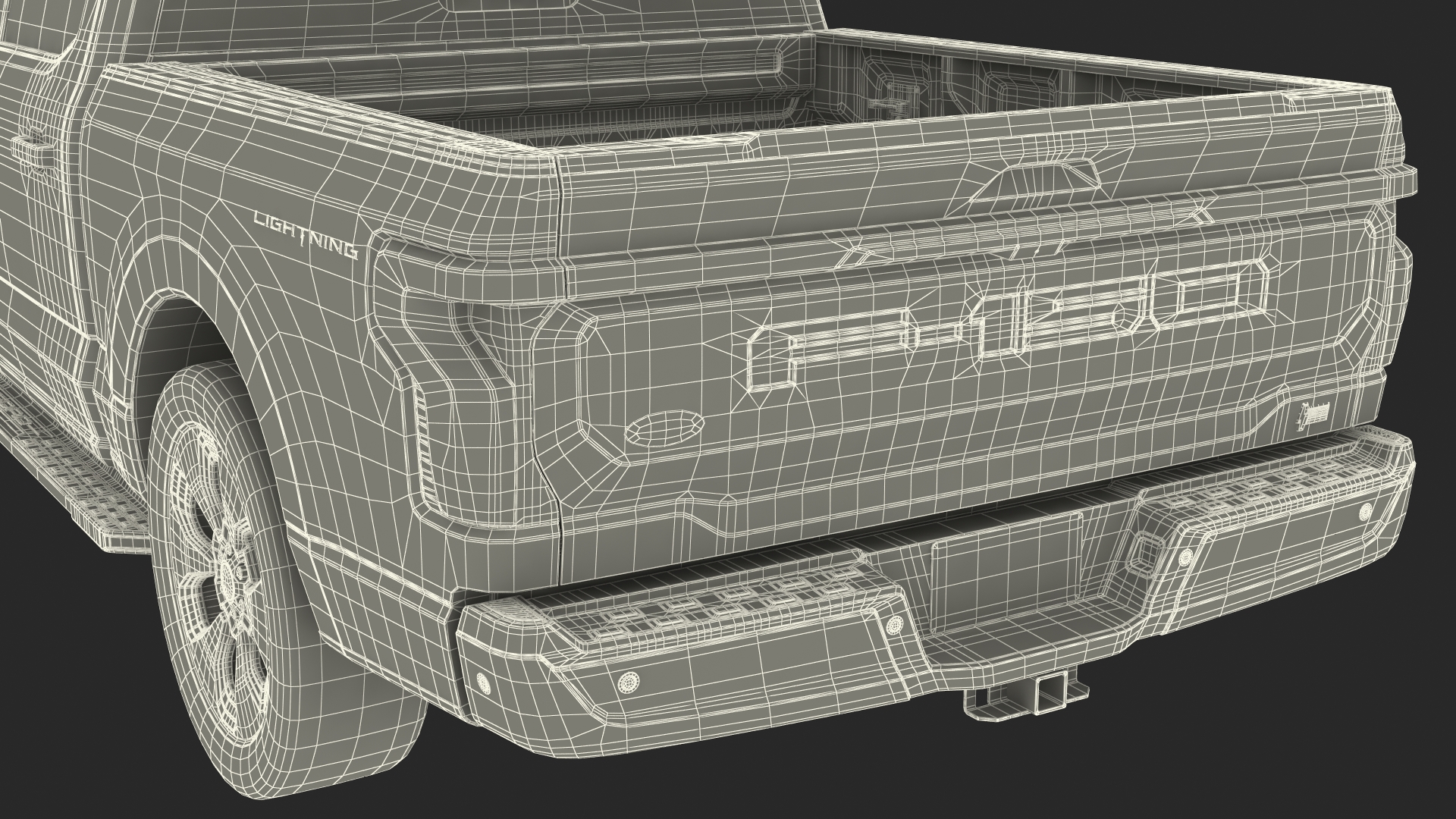 3D Ford F-150 Lightning Simple Interior