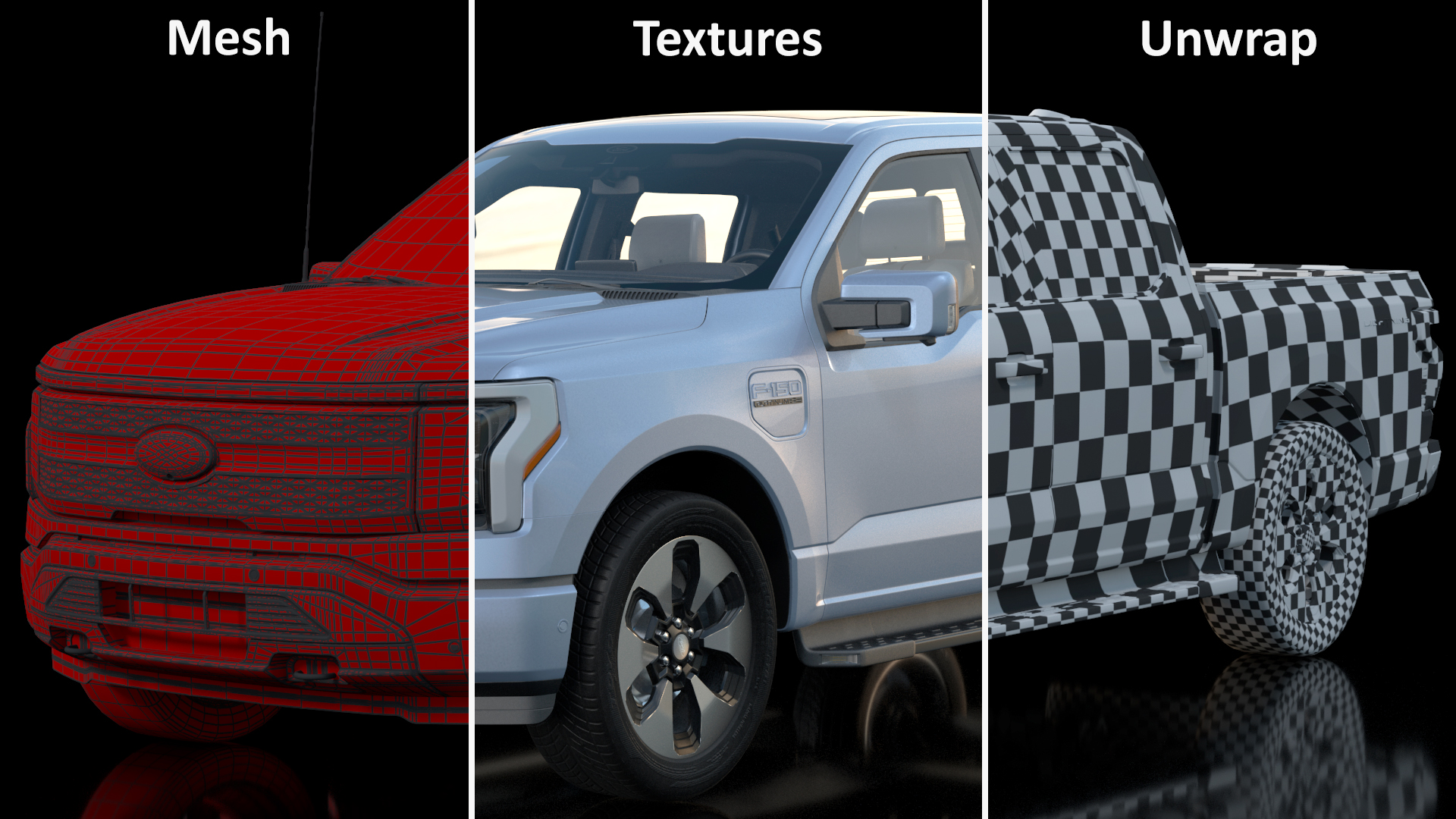 3D Ford F-150 Lightning Simple Interior