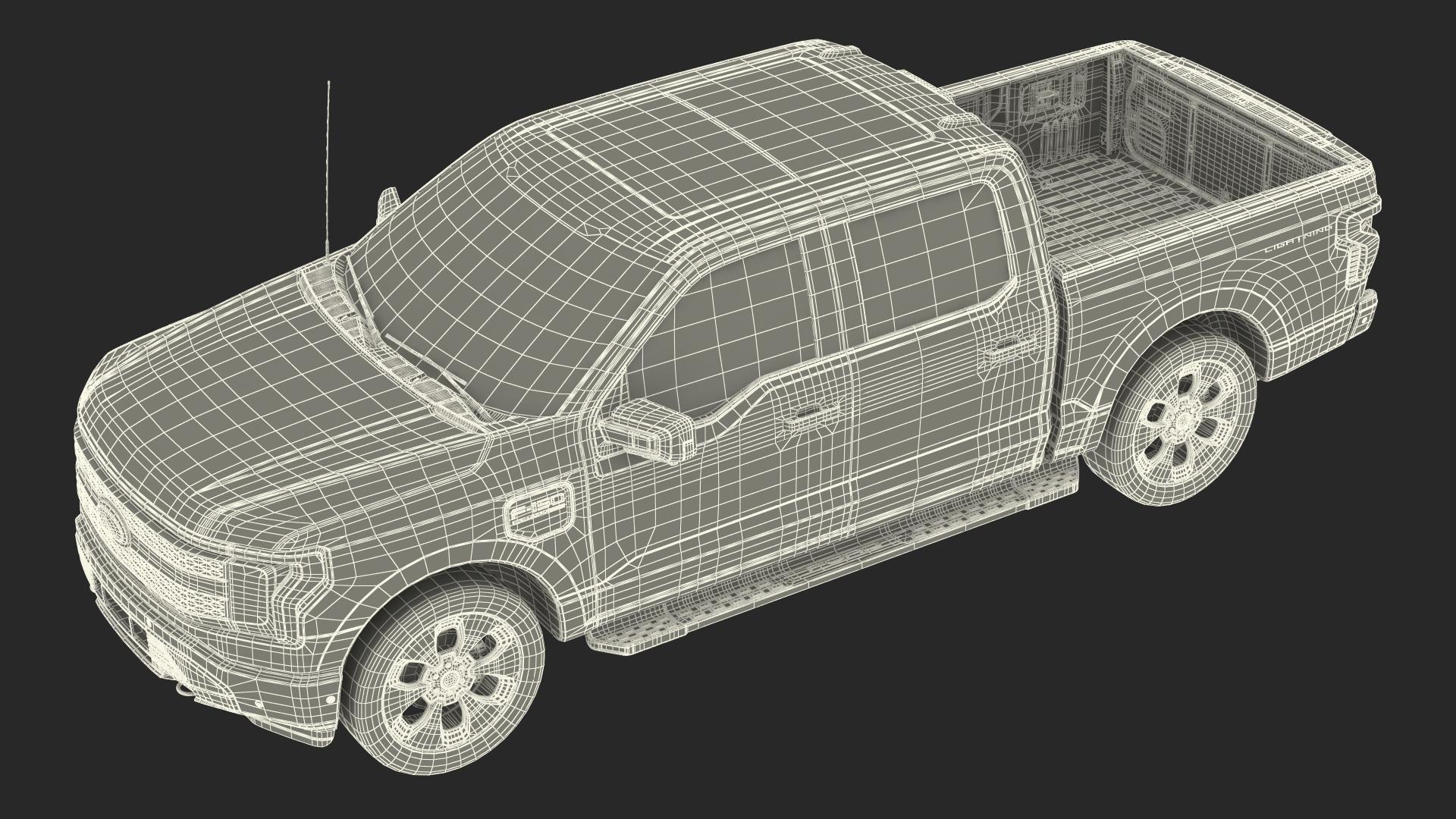3D Ford F-150 Lightning Simple Interior