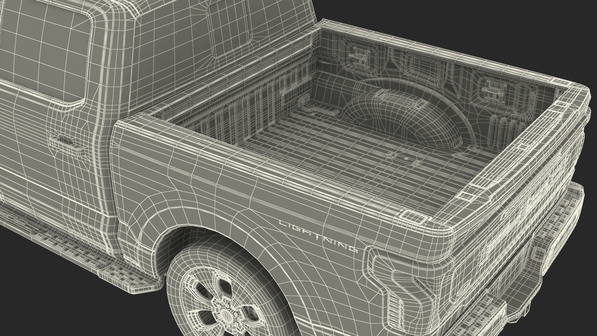 3D Ford F-150 Lightning Simple Interior