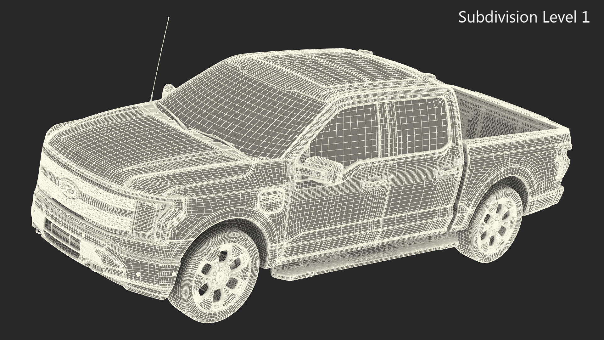 3D Ford F-150 Lightning Simple Interior