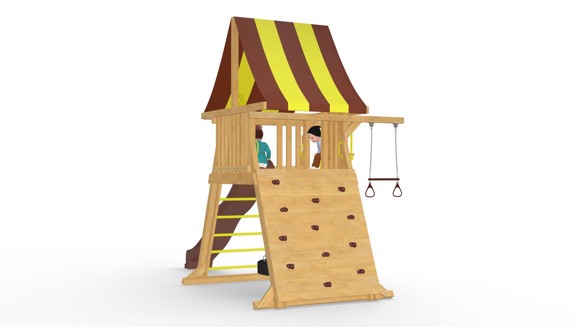3D Little Children on Slide Fur model
