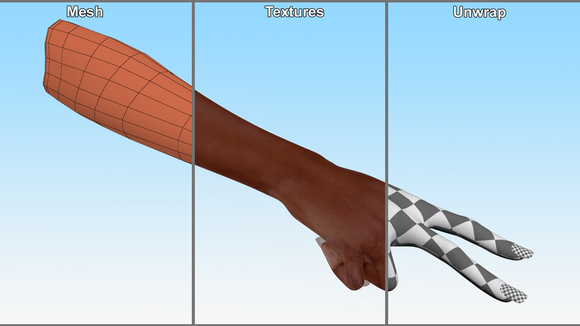 3D Afro American Female Victory Sign Pose model