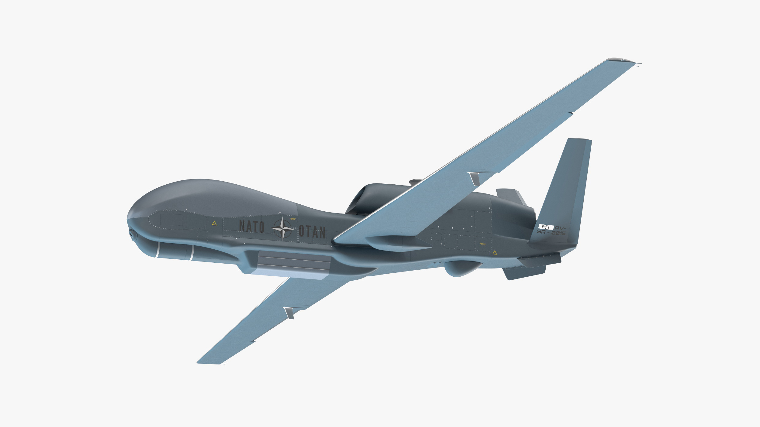 RQ-4D Phoenix Global Hawk Drone Rigged for Cinema 4D 3D