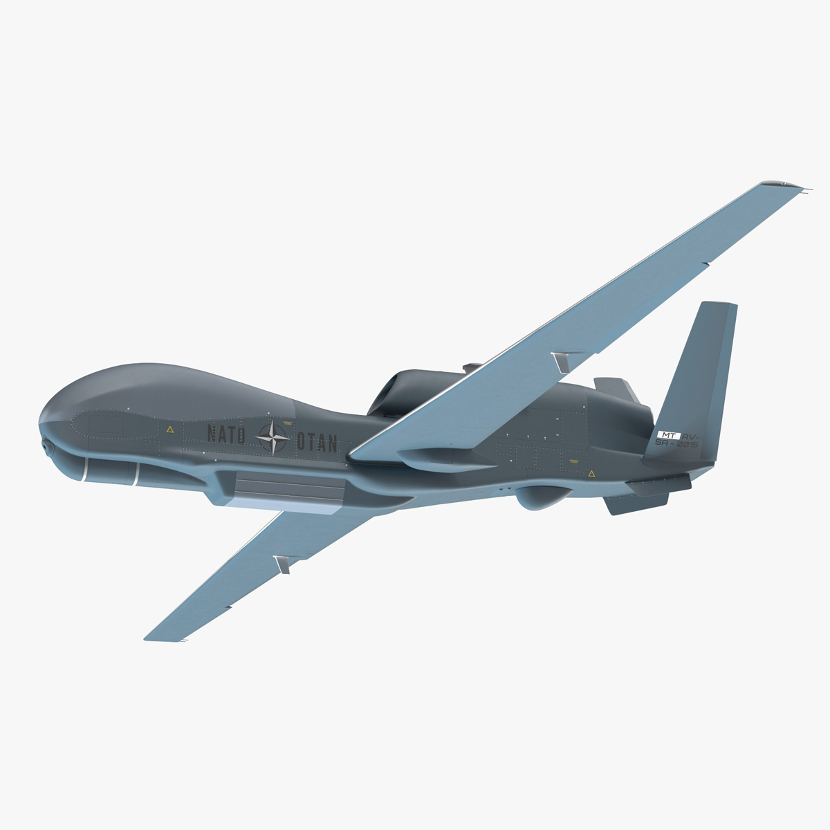 RQ-4D Phoenix Global Hawk Drone Rigged for Cinema 4D 3D