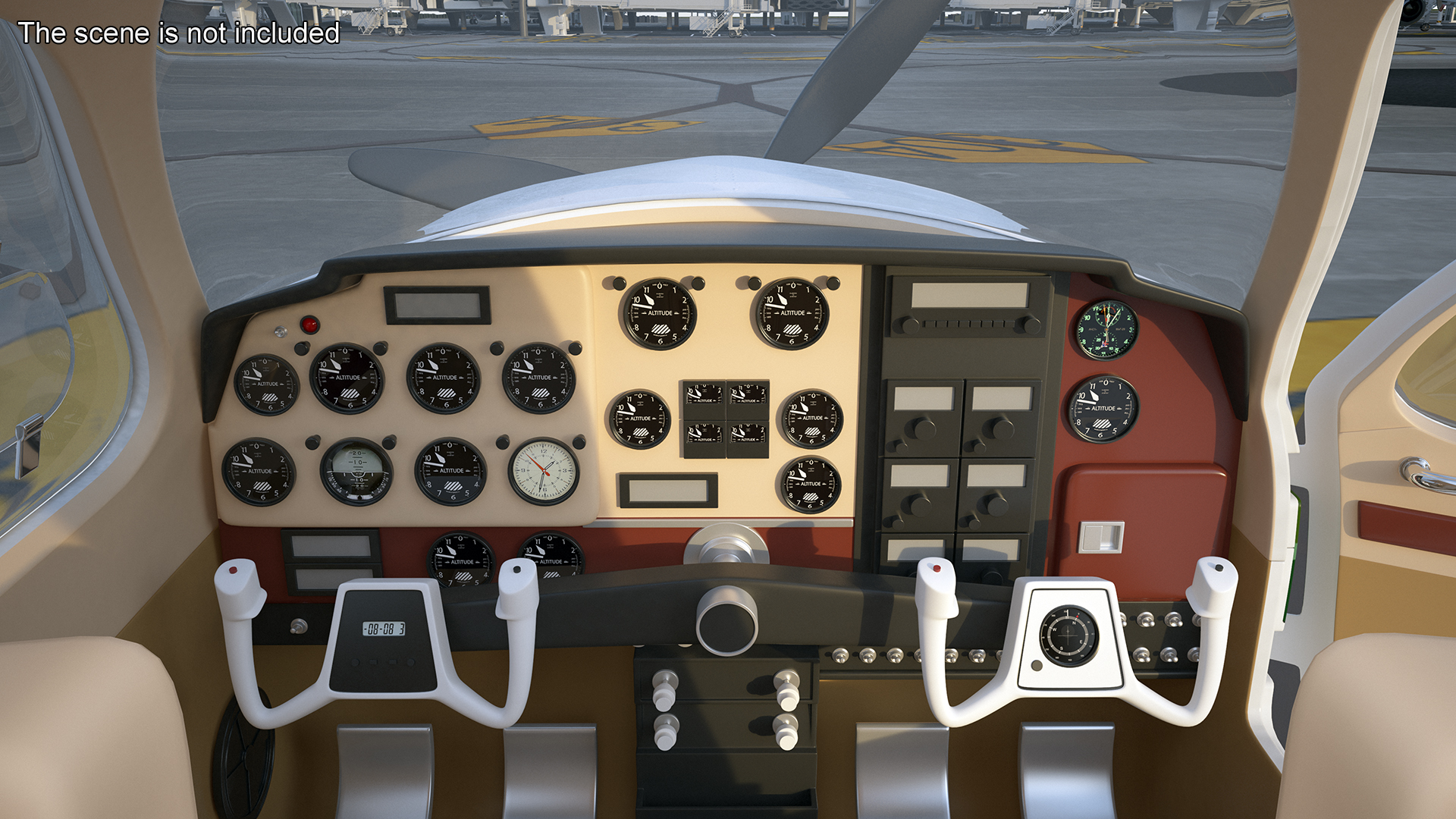 Light Aircraft Beechcraft Bonanza Rigged for Maya 3D model