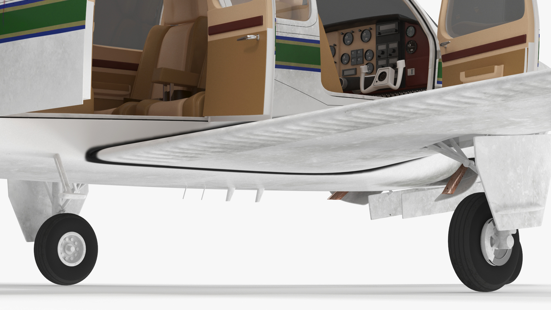 Light Aircraft Beechcraft Bonanza Rigged for Maya 3D model
