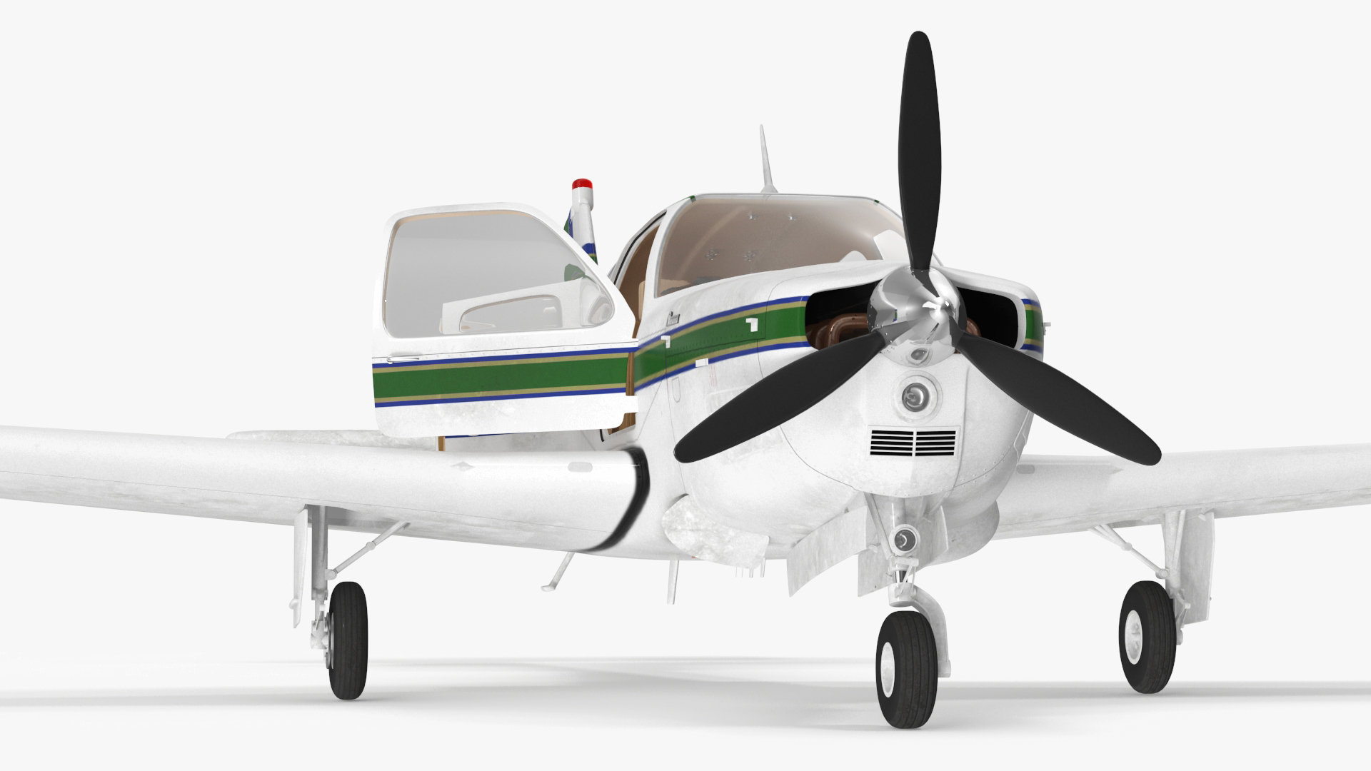 Light Aircraft Beechcraft Bonanza Rigged for Maya 3D model