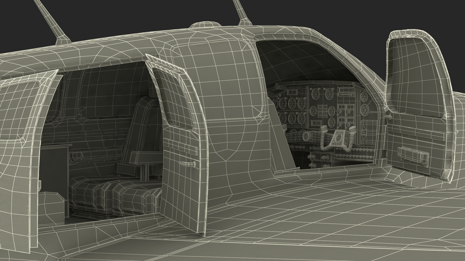 Light Aircraft Beechcraft Bonanza Rigged for Maya 3D model