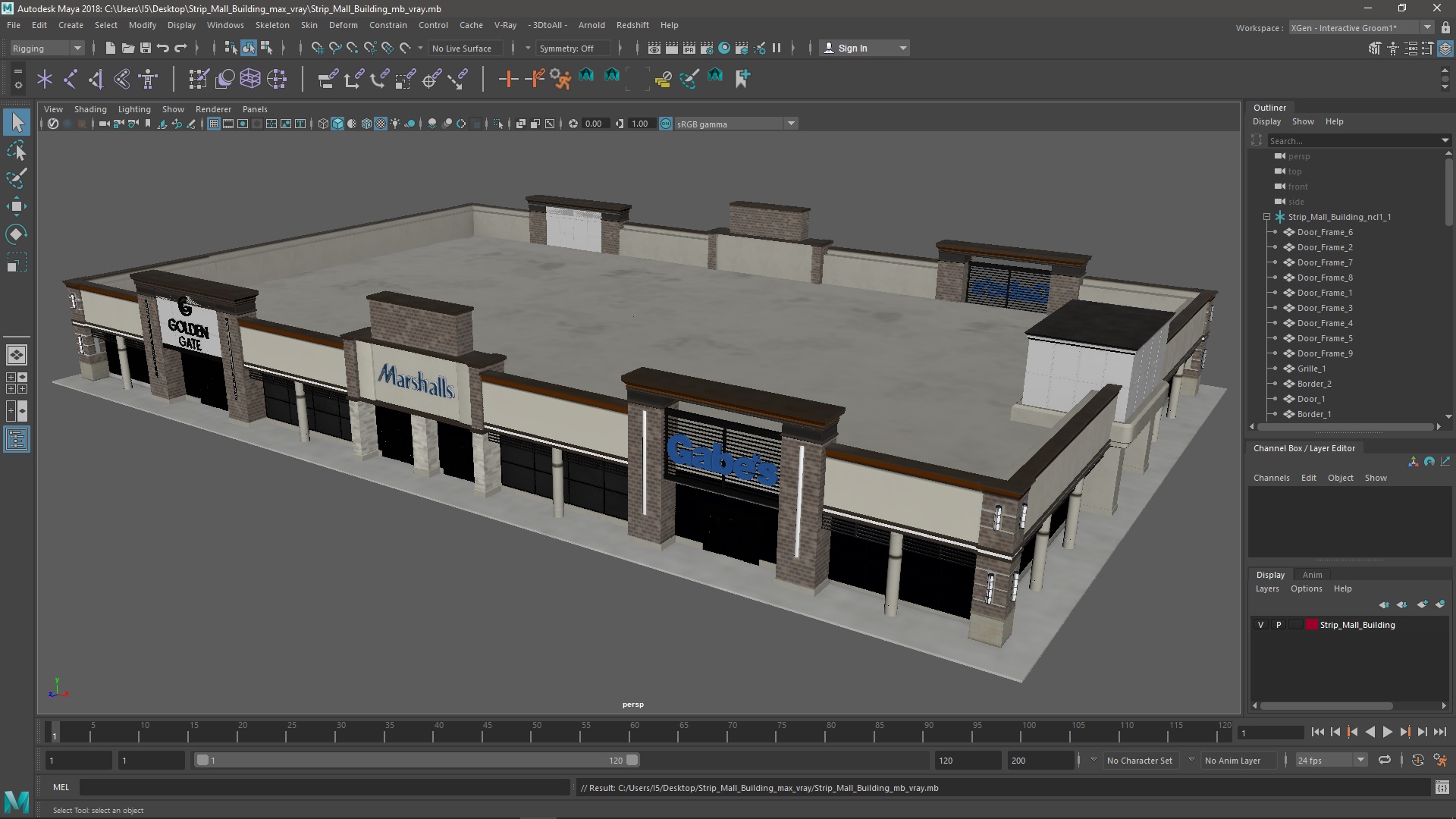Strip Mall Building 3D model