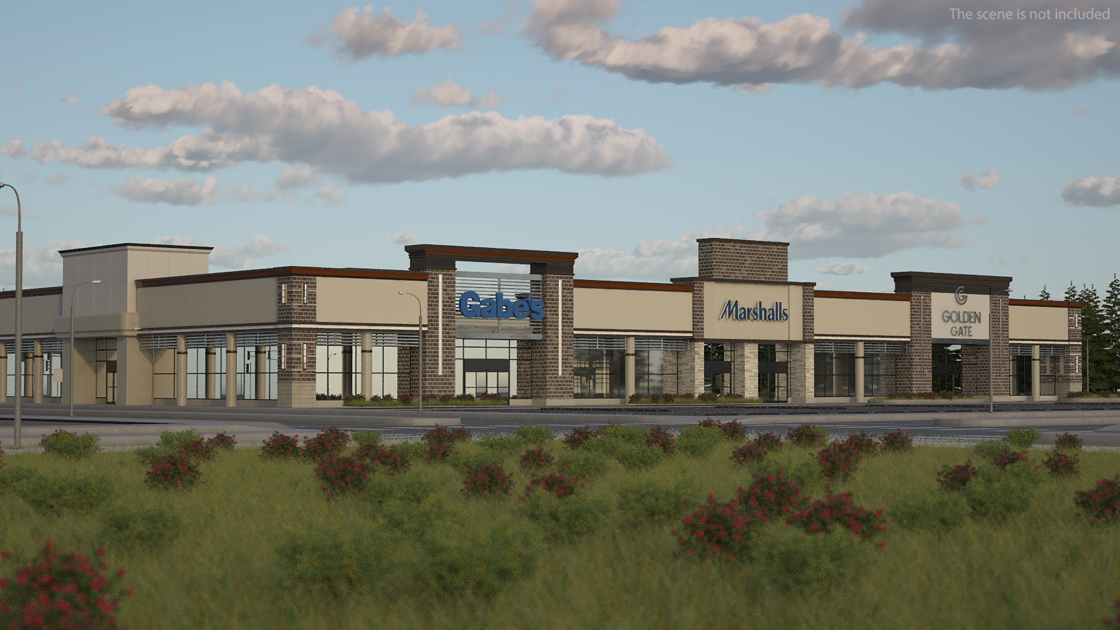 Strip Mall Building 3D model