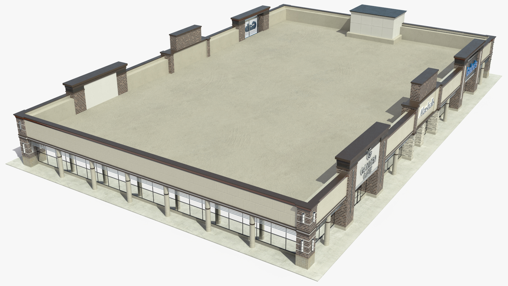 Strip Mall Building 3D model