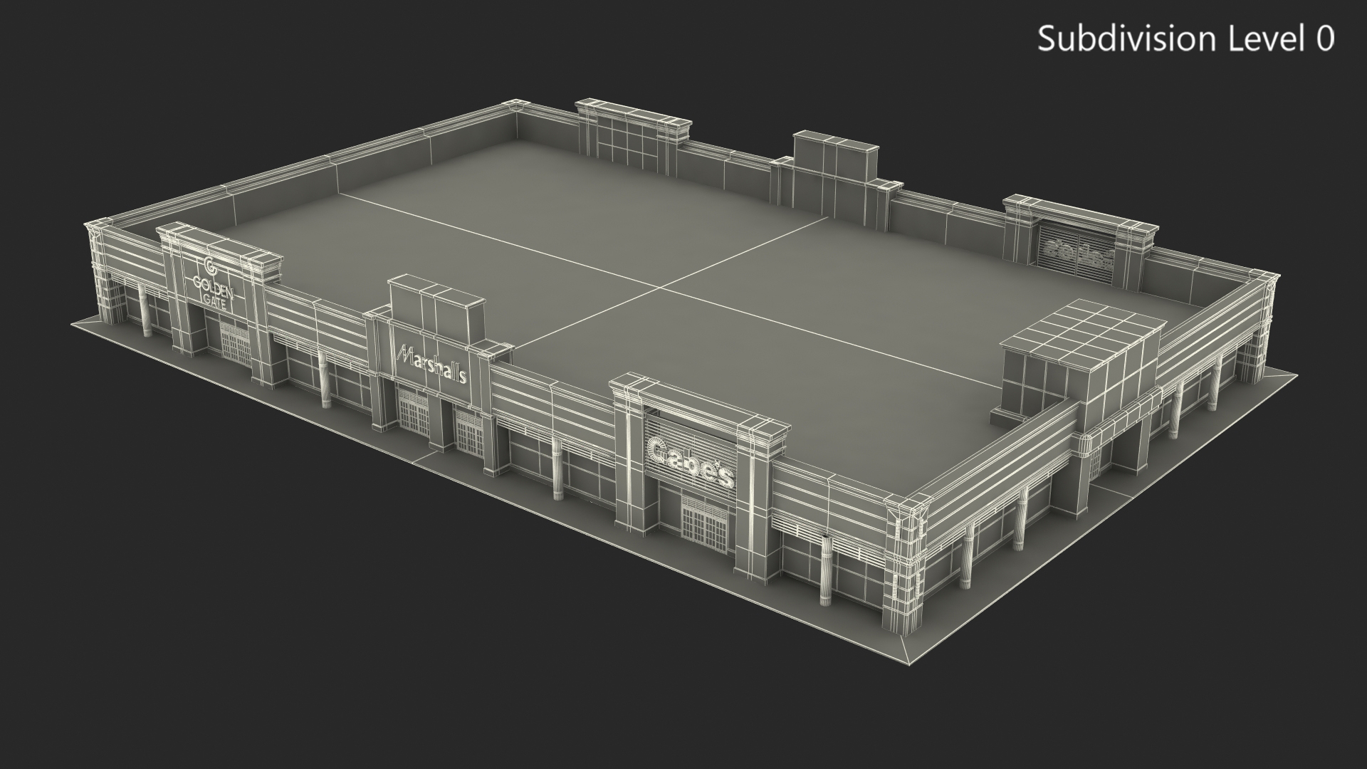 Strip Mall Building 3D model