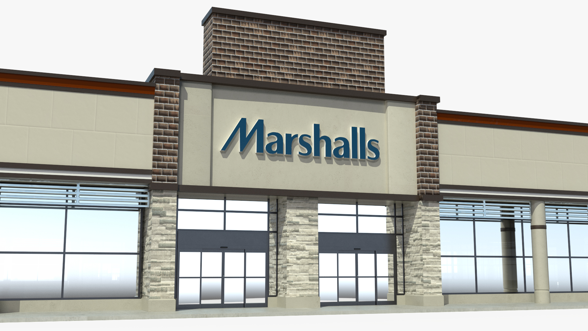 Strip Mall Building 3D model