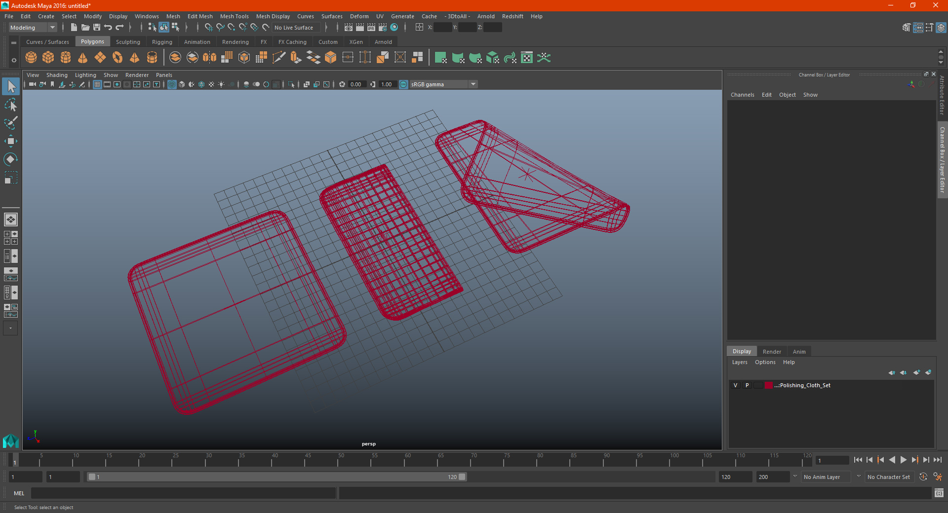 Polishing Cloth Set 3D model