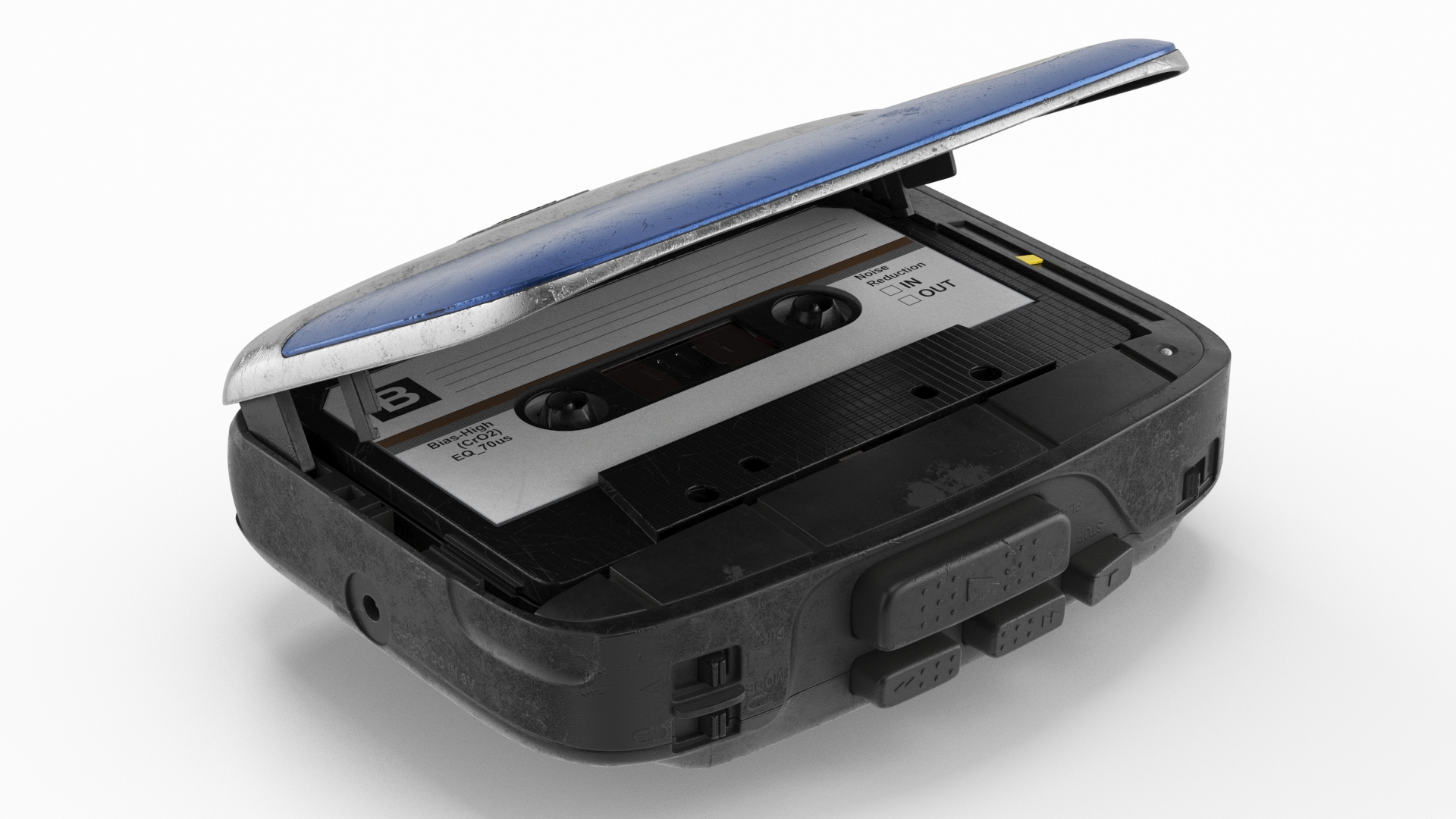 Vintage Portable Player with Cassette 3D