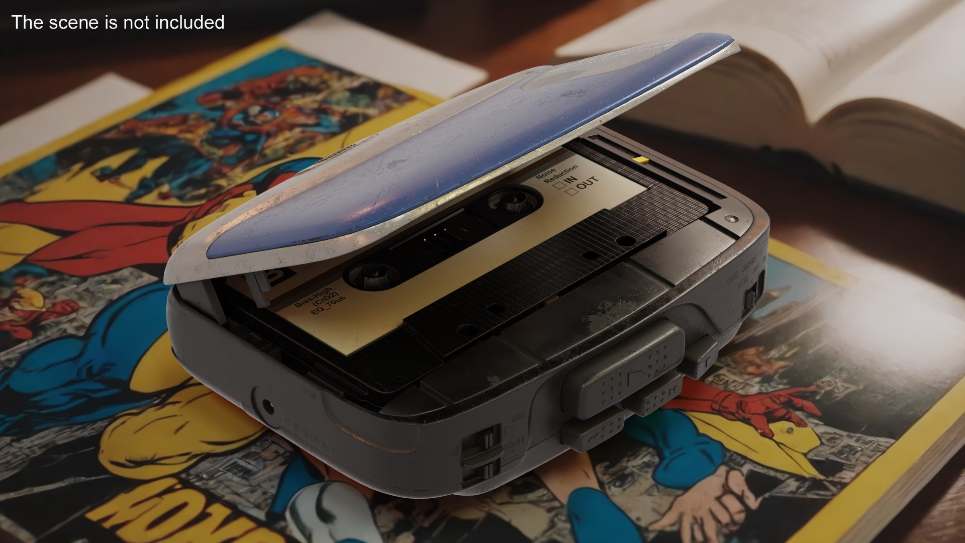 Vintage Portable Player with Cassette 3D