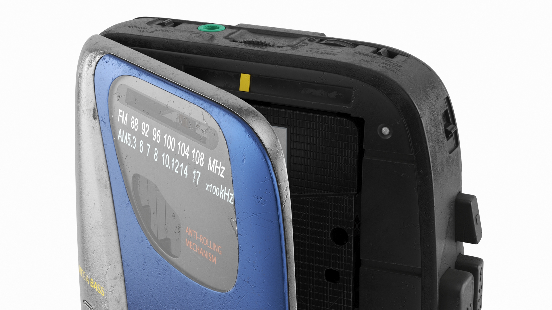 Vintage Portable Player with Cassette 3D