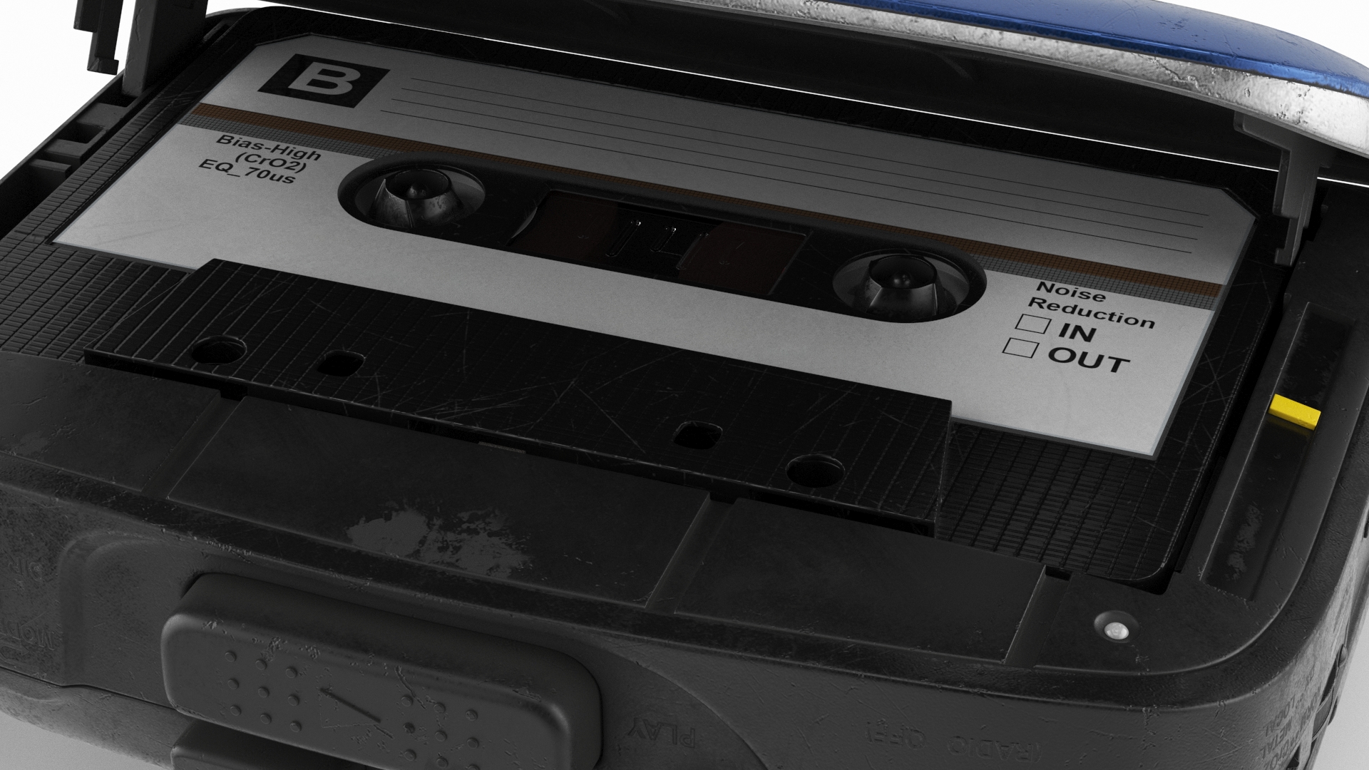 Vintage Portable Player with Cassette 3D