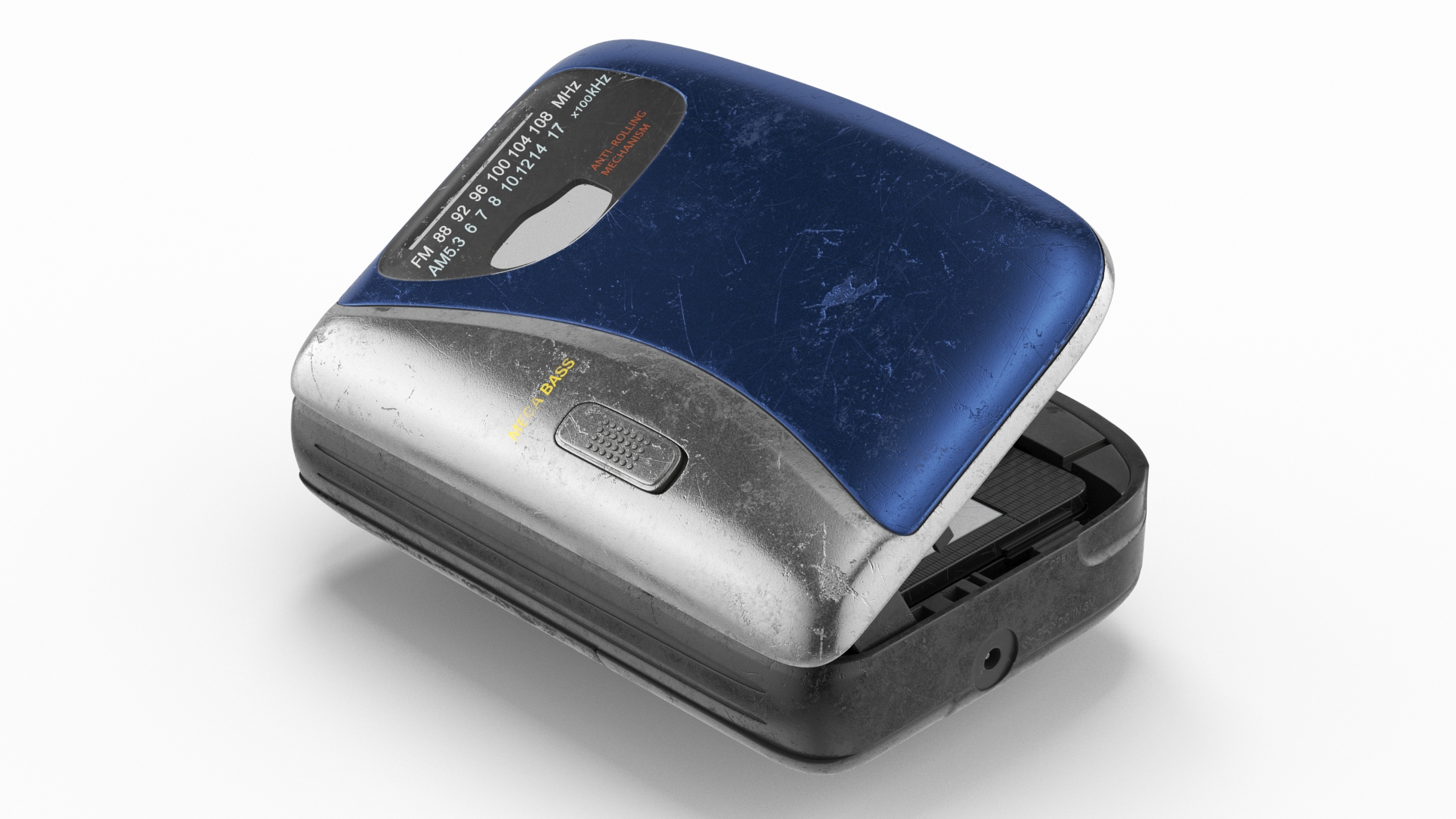 Vintage Portable Player with Cassette 3D