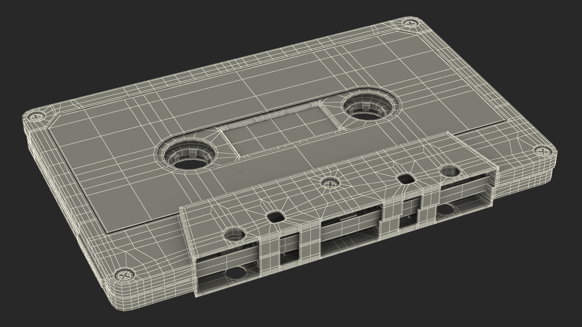 Vintage Portable Player with Cassette 3D