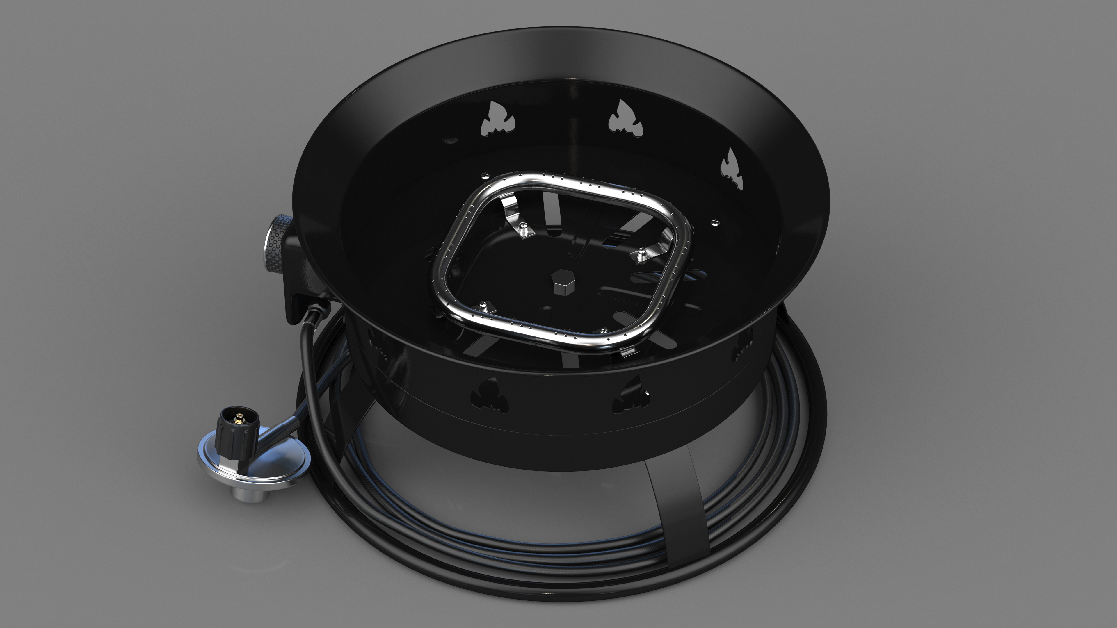 Portable Fire Pit Open 3D