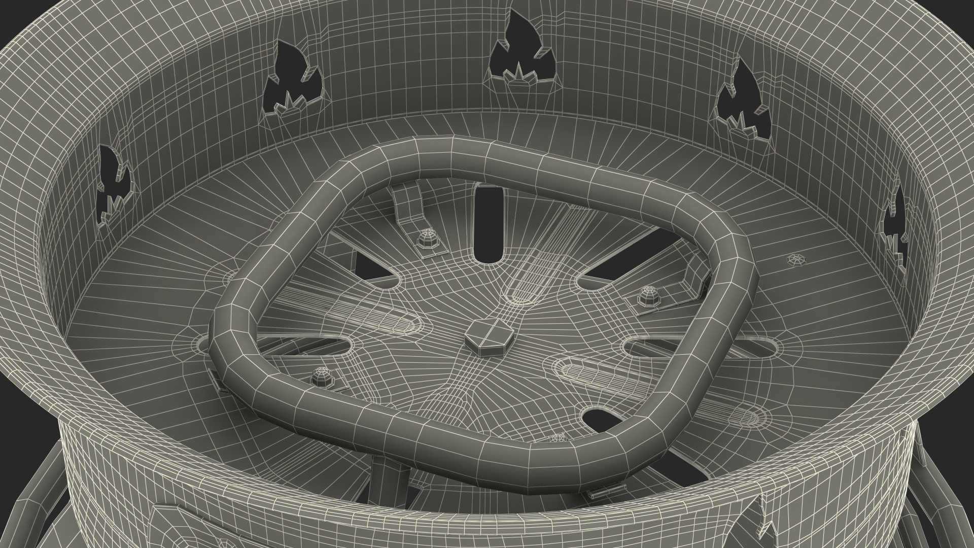Portable Fire Pit Open 3D