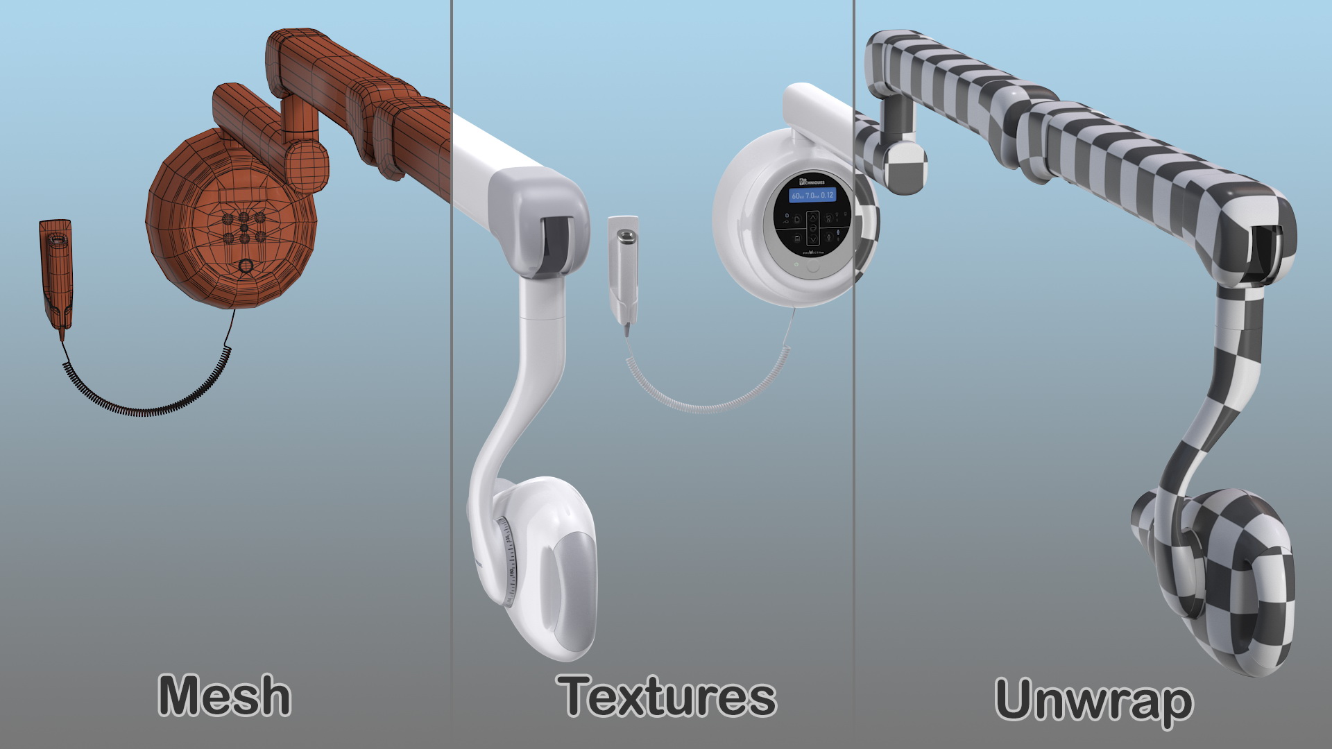 3D ProVecta HD Intraoral XRay Unit Rigged model