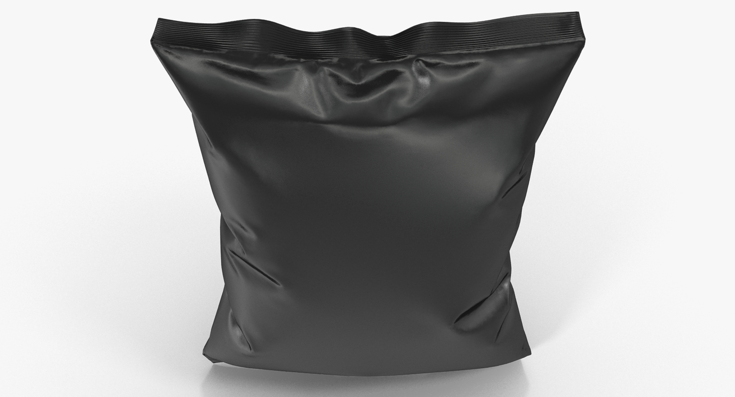 Black Bag Template for Snacks 3D model