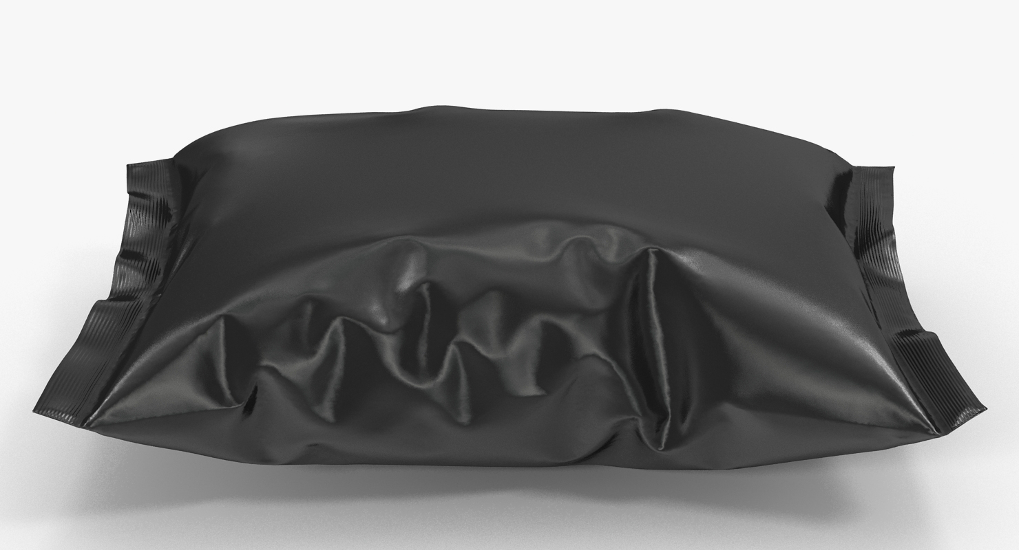 Black Bag Template for Snacks 3D model