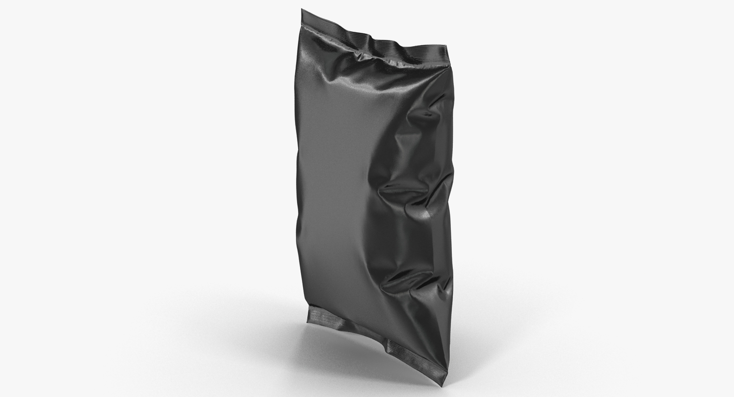 Black Bag Template for Snacks 3D model