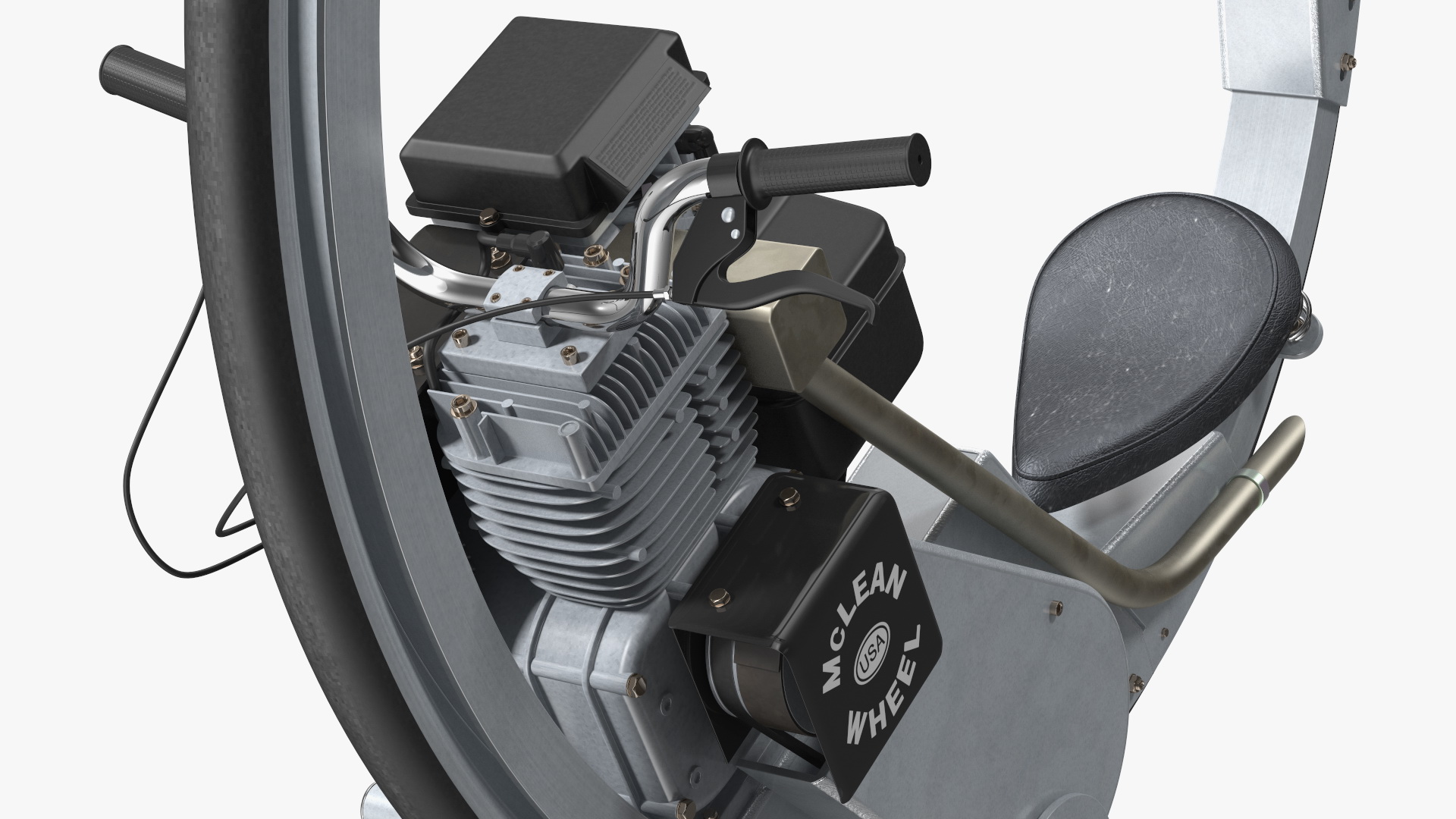 3D McLean Monocycle Rigged model