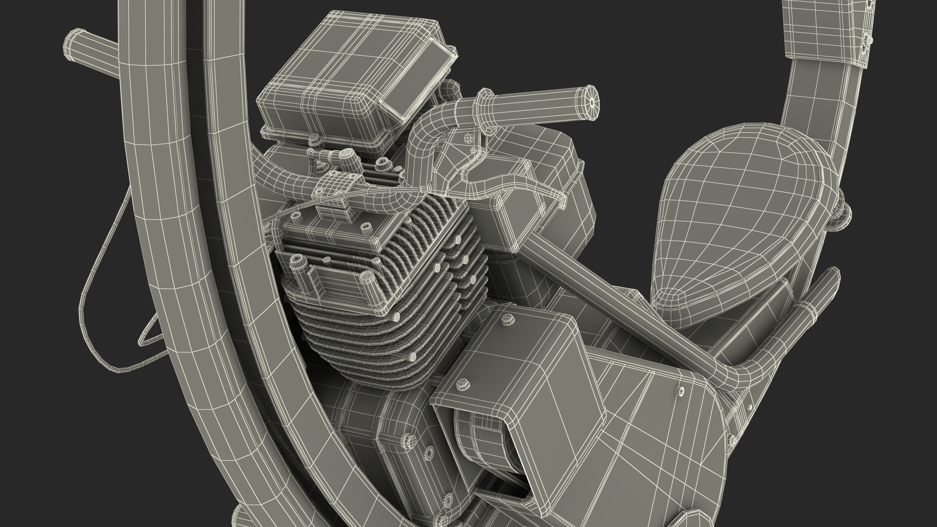 3D McLean Monocycle Rigged model