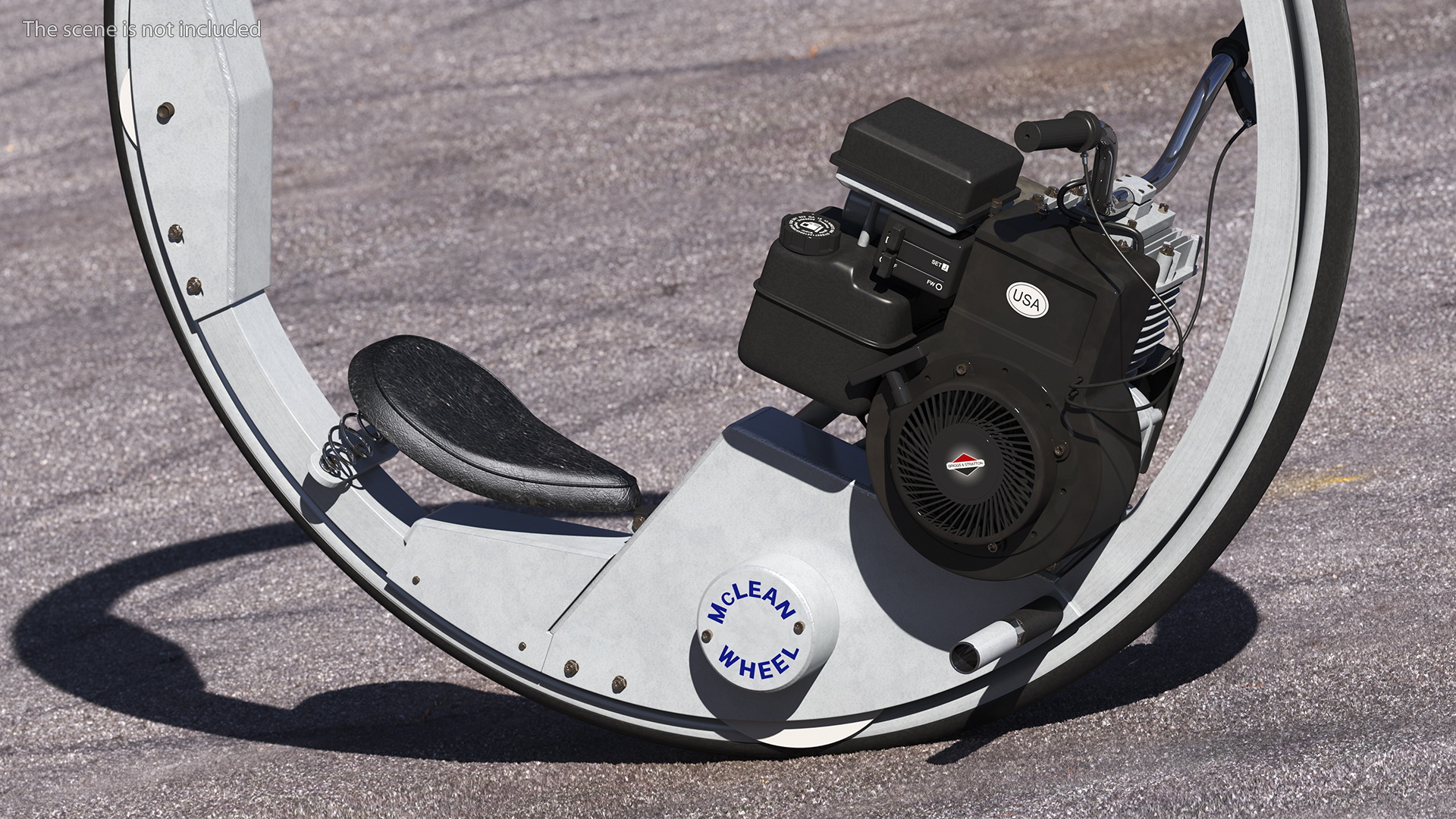 3D McLean Monocycle Rigged model