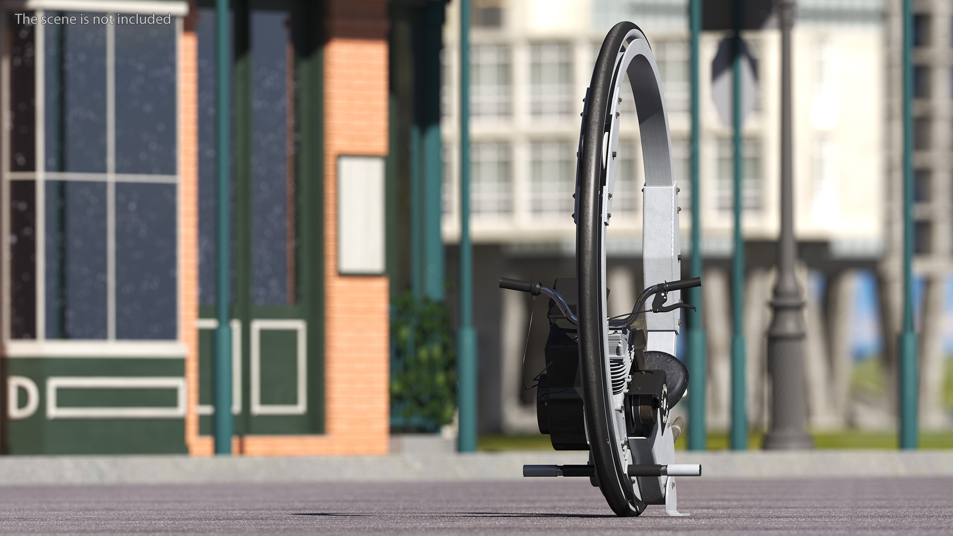3D McLean Monocycle Rigged model
