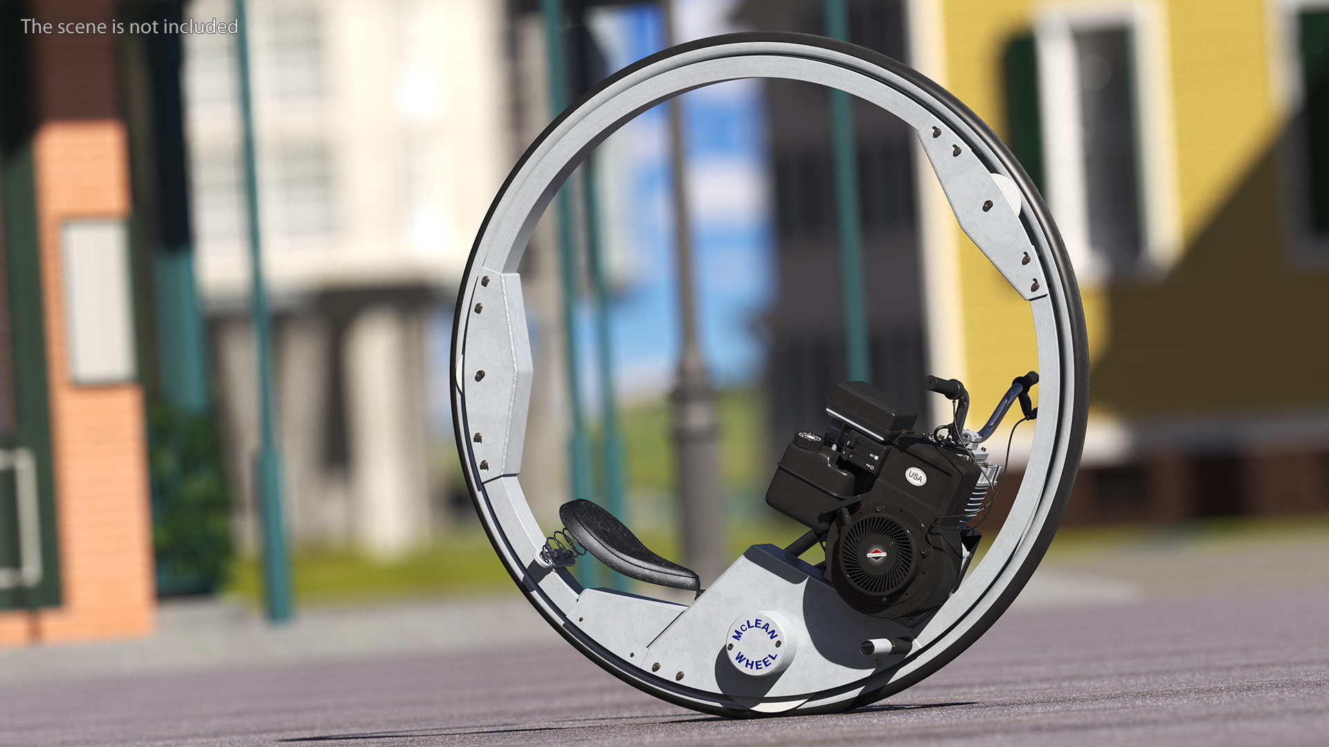 3D McLean Monocycle Rigged model