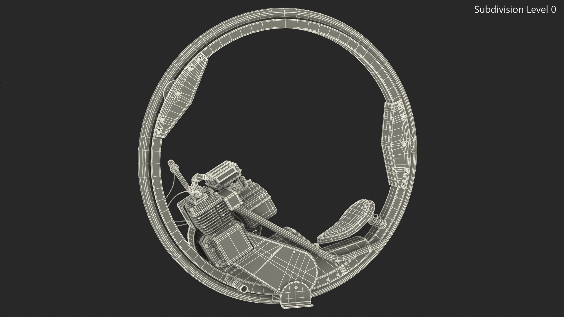 3D McLean Monocycle Rigged model