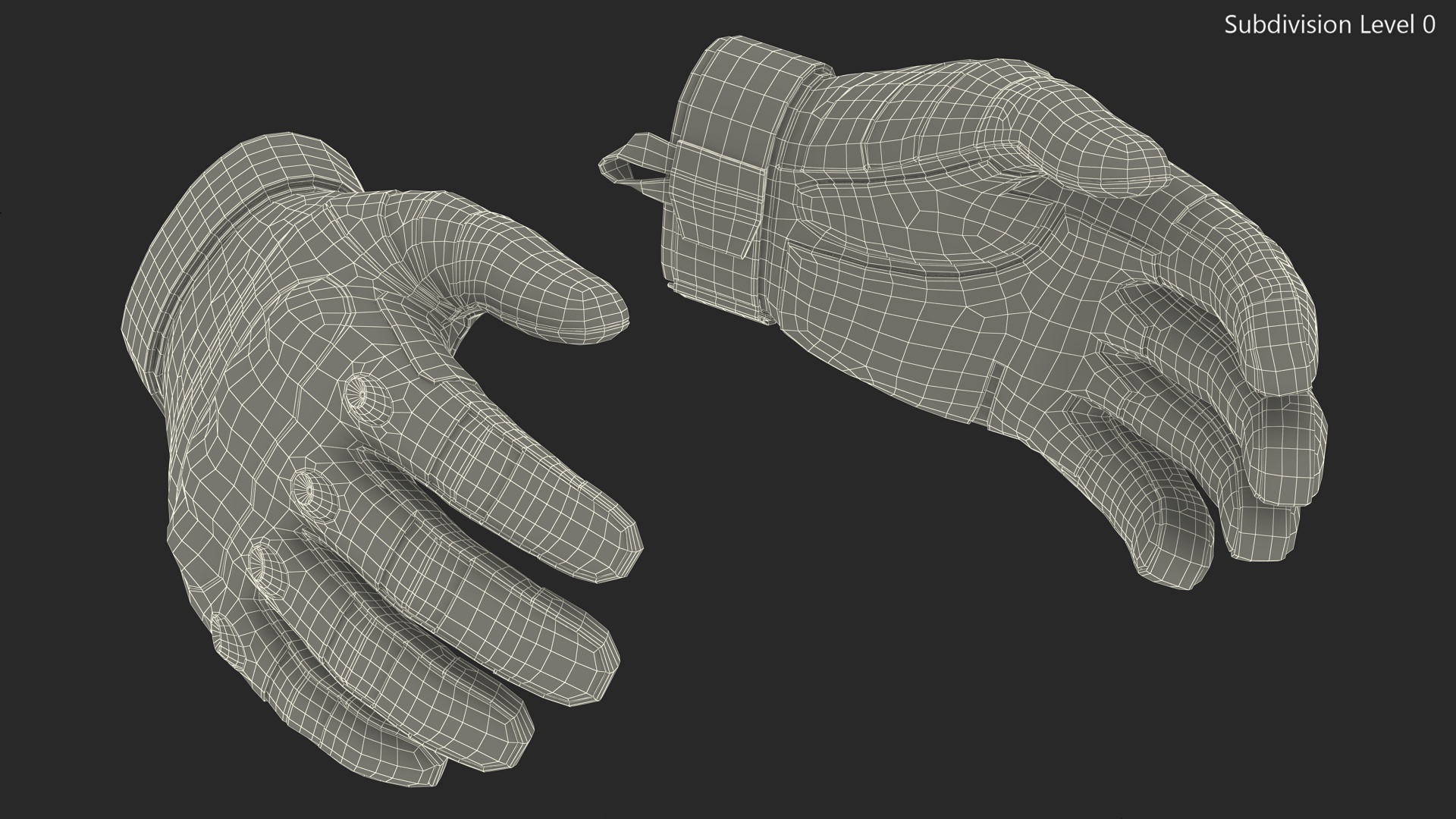 3D model Military Gear Gloves