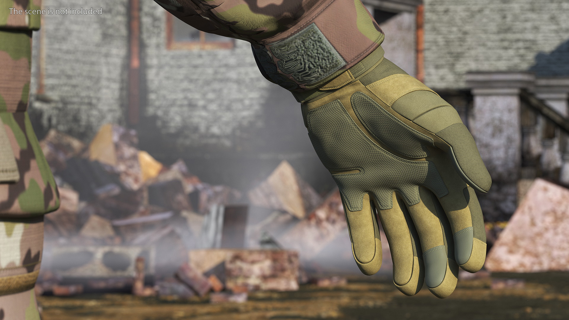 3D model Military Gear Gloves