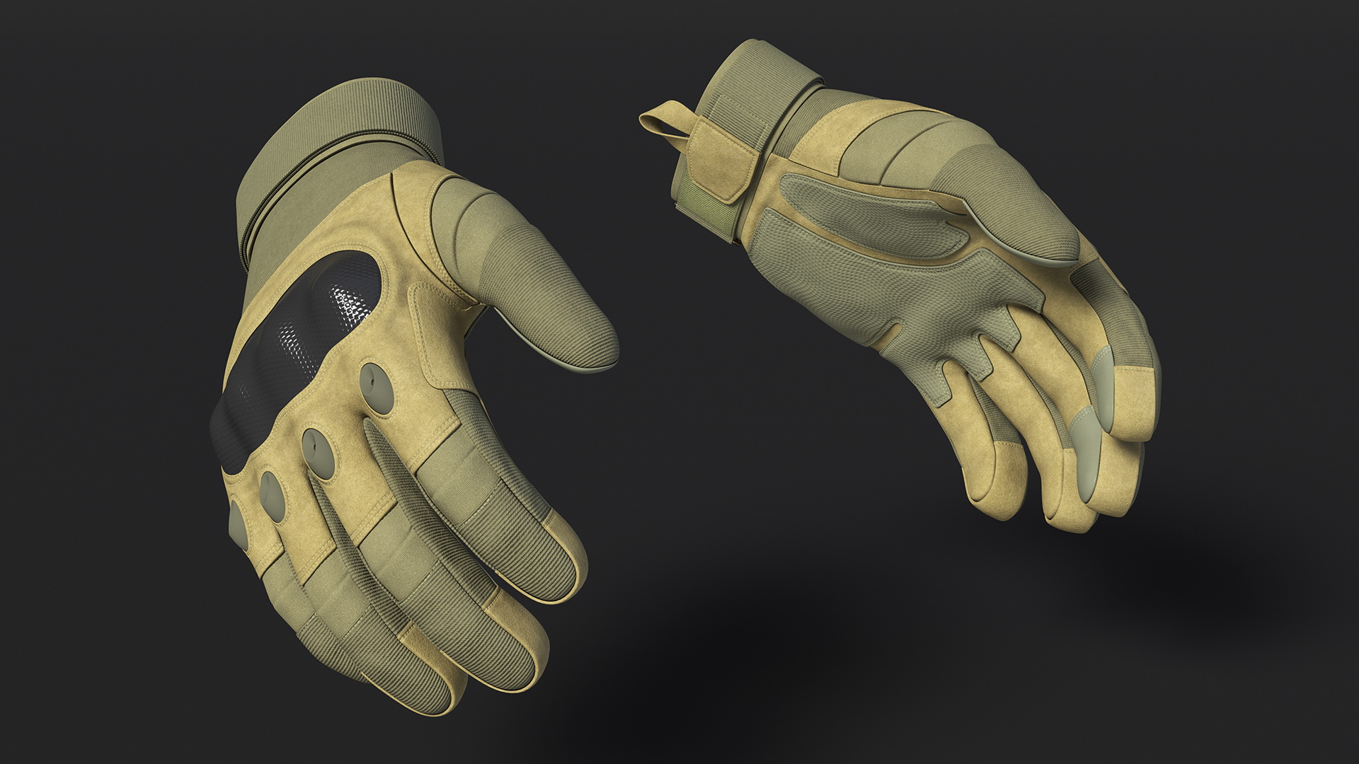 3D model Military Gear Gloves