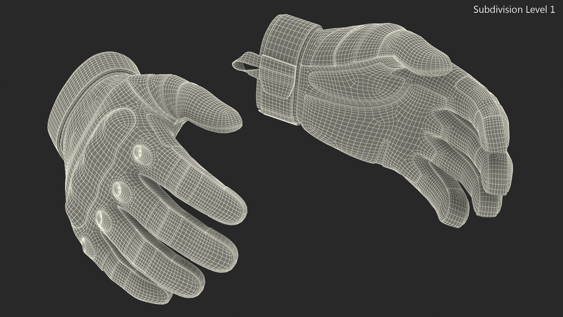3D model Military Gear Gloves
