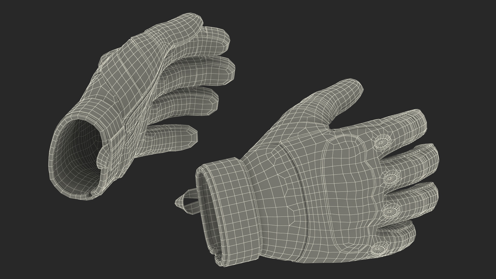 3D model Military Gear Gloves