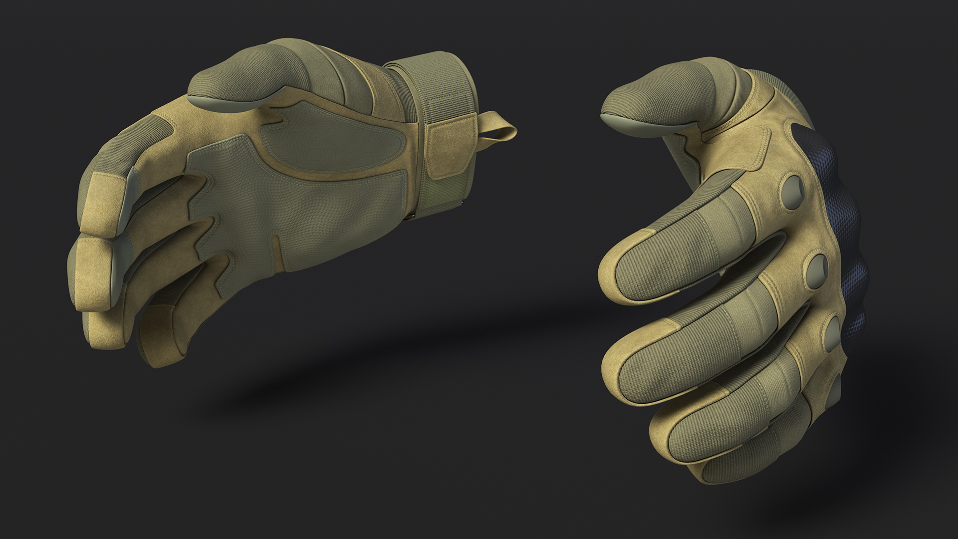 3D model Military Gear Gloves