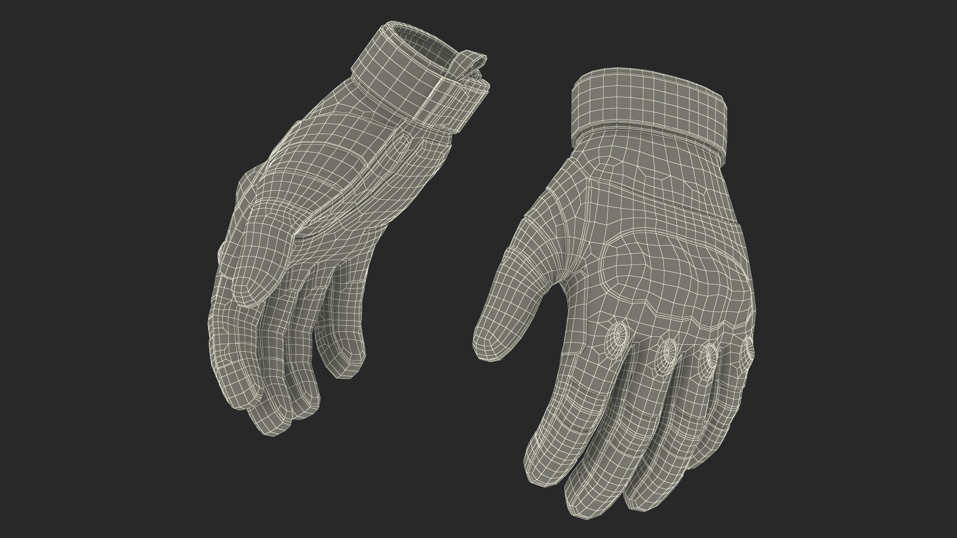 3D model Military Gear Gloves