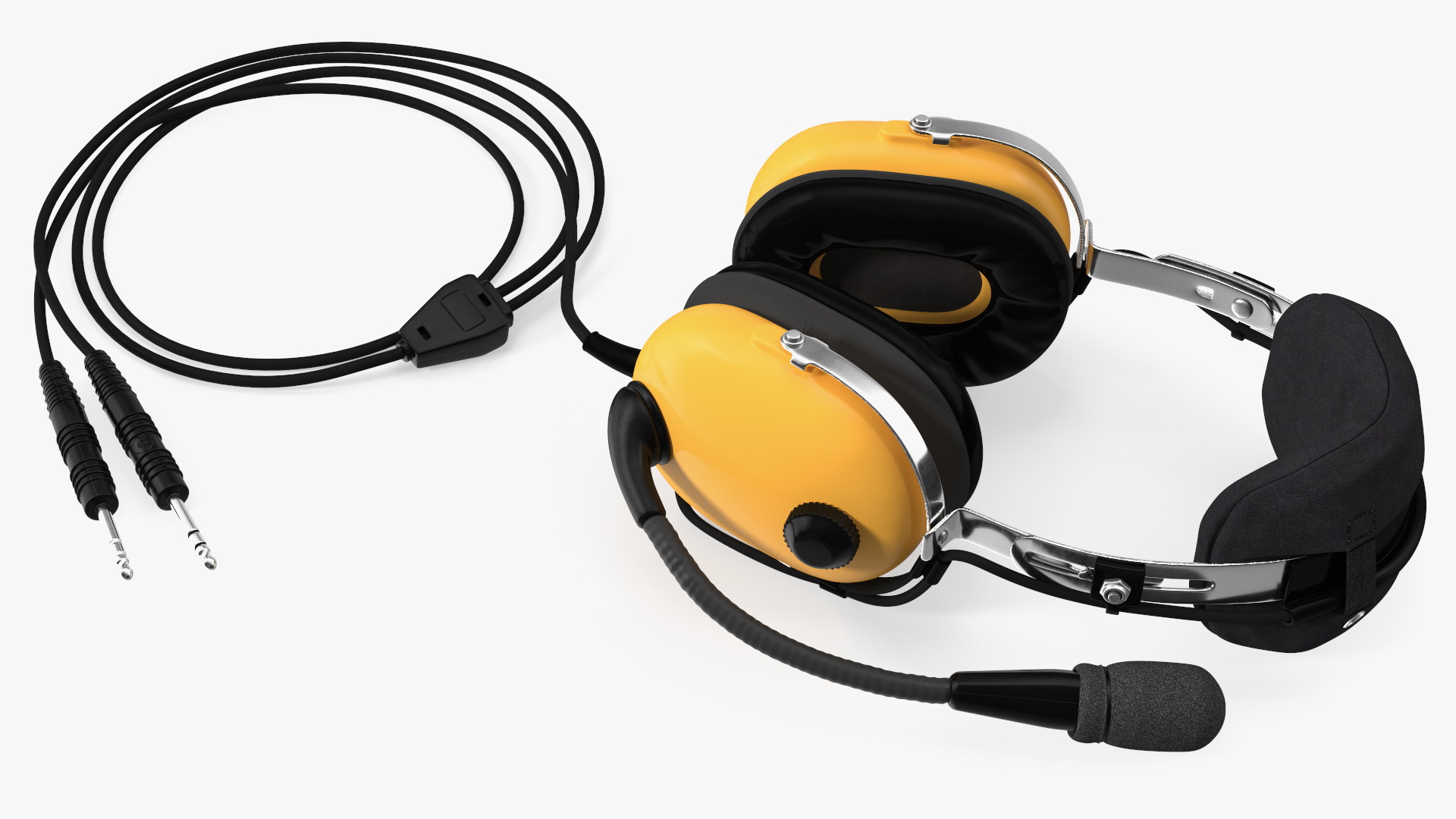 Aviation Pilot Headset Lies Pose 3D
