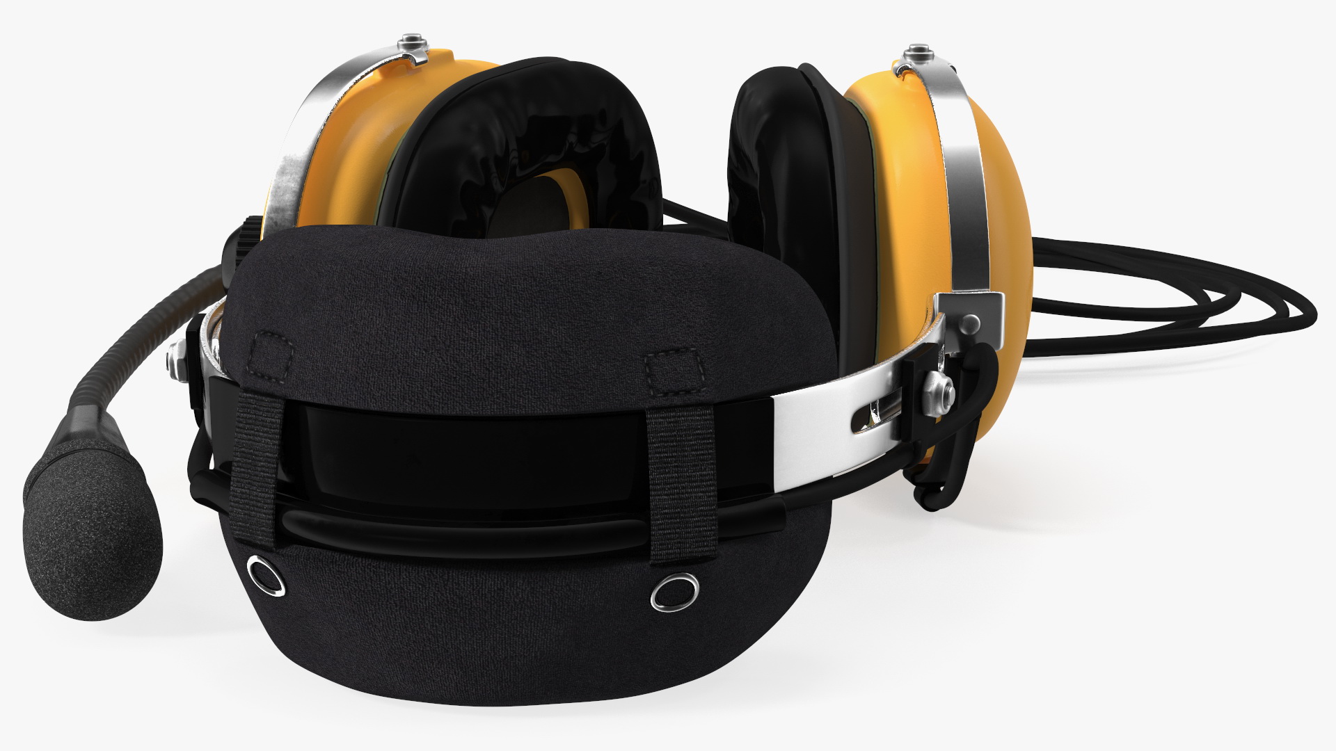 Aviation Pilot Headset Lies Pose 3D