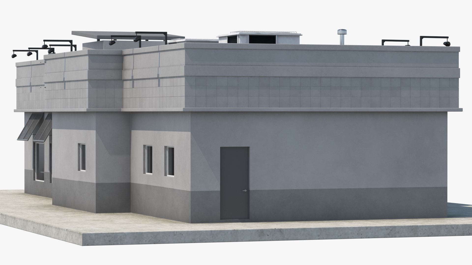 3D One Story Building model