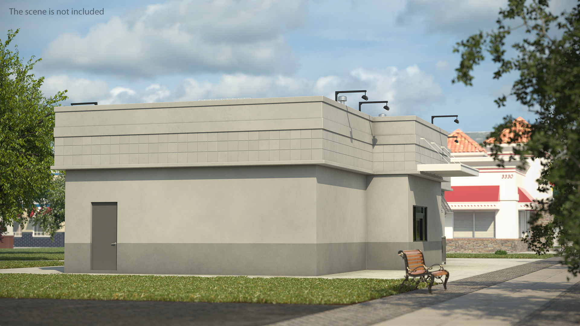 3D One Story Building model